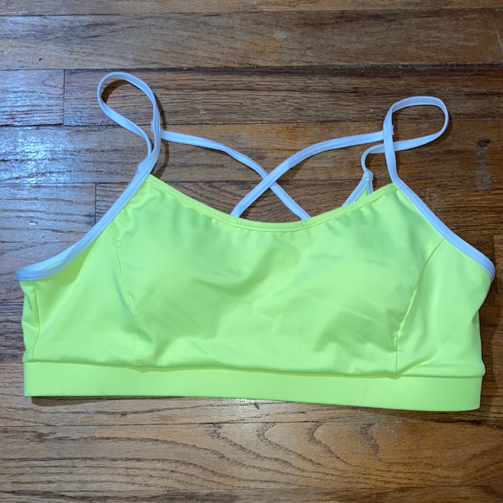 Shein 2x lime green sports bra